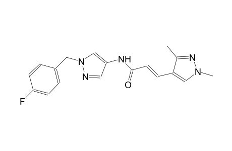 (2E)-3-(1,3-dimethyl-1H-pyrazol-4-yl)-N-[1-(4-fluorobenzyl)-1H-pyrazol-4-yl]-2-propenamide