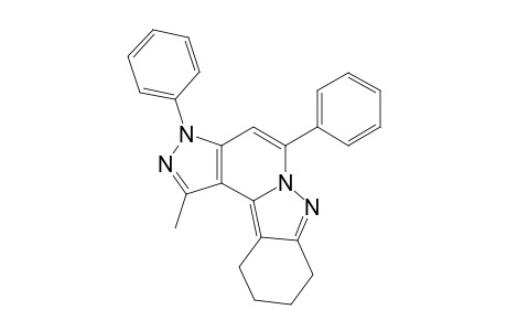 1-Methyl-3,5-diphenyl-8,9,10,11-tetrahydro-3H-pyrazolo[4',3':3,4]pyrido[1,2-b]indazole