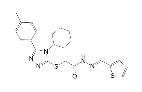 2-{[4-cyclohexyl-5-(4-methylphenyl)-4H-1,2,4-triazol-3-yl]sulfanyl}-N'-[(E)-2-thienylmethylidene]acetohydrazide