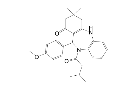 11-(4-methoxyphenyl)-3,3-dimethyl-10-(3-methylbutanoyl)-2,3,4,5,10,11-hexahydro-1H-dibenzo[b,e][1,4]diazepin-1-one