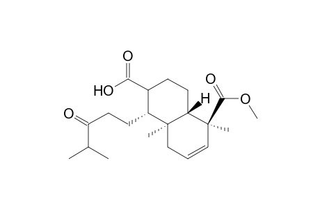 [ 1R-( 1.alpha.,4a.beta.,5.beta.,.8a.alpha.)]-1,2,3,4,4a,5,8,8a-Octahydro-5,8a-dimethyl-5-methoxycarbonyl-1-( 4'-methyl-3'-oxopentyl)-naphthalene-2-carboxylic acid