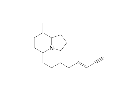 8-Methyl-5-(5"-octen-7"-yn-1"-yl)-indolizidine