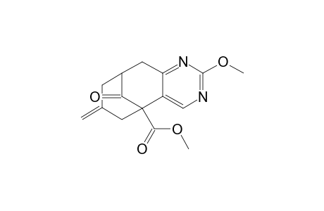 (+-)-5,6,7,8-Tetrahydro-2-methoxy-7-methylene-11-oxo-5,9-methanocycloocta[d]pyrimidine-5(6H)-carboxylic acid methyl ester