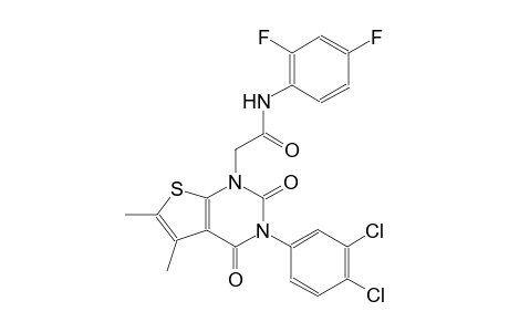 2-(3-(3,4-dichlorophenyl)-5,6-dimethyl-2,4-dioxo-3,4-dihydrothieno[2,3-d]pyrimidin-1(2H)-yl)-N-(2,4-difluorophenyl)acetamide