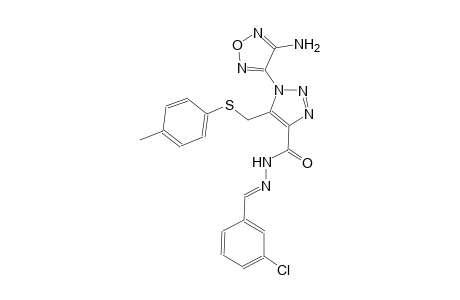 1-(4-amino-1,2,5-oxadiazol-3-yl)-N'-[(E)-(3-chlorophenyl)methylidene]-5-{[(4-methylphenyl)sulfanyl]methyl}-1H-1,2,3-triazole-4-carbohydrazide