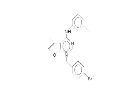 N-(3,5-Dimethyl-phenyl)-1-(4-bromo-benzyl)-5,6-dimethyl-furo(2,3-D)pyrimidin-4-amine cation