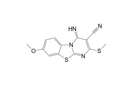 3-Cyano-4-imino-2-methylthio-8-methoxy-4H-pyrimido[2,1-b][1,3]benzothiaole