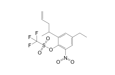 (4-ethyl-2-nitro-6-pent-4-en-2-yl-phenyl) tris(fluoranyl)methanesulfonate