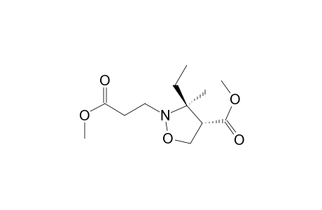 2-Isoxazolidinepropanoic acid, 3-ethyl-4-(methoxycarbonyl)-3-methyl-, methyl ester, cis-