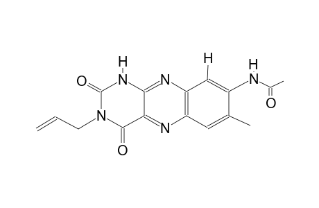 N-(3-allyl-7-methyl-2,4-dioxo-1,2,3,4-tetrahydrobenzo[g]pteridin-8-yl)acetamide