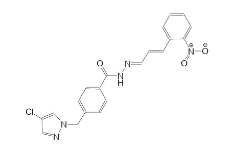 4-[(4-chloro-1H-pyrazol-1-yl)methyl]-N'-[(E,2E)-3-(2-nitrophenyl)-2-propenylidene]benzohydrazide