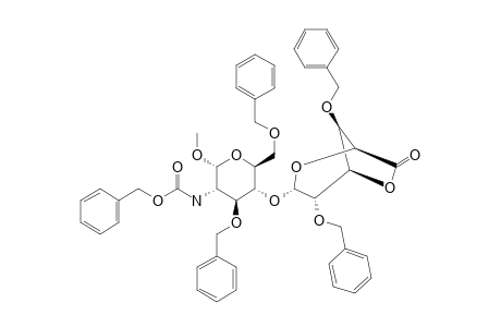 METHYL-2-(N-BENZYLOXYCARBONYLAMINO)-3,6-DI-O-BENZYL-2-DEOXY-4-(2,4-DI-O-BENZYL-ALPHA-D-GALACTOPYRANOSIDURONO-6,3-LACTONE)-ALPHA-D-GLUCOPYRANOSIDE