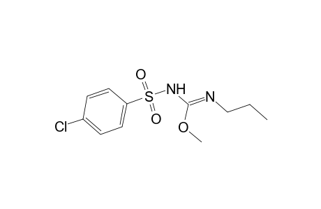 Methyl N'-[(4-chlorophenyl)sulfonyl]-n-propylimidocarbamate