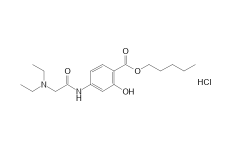 4-[2-(diethylamino)acetamido]salicylic acid, pentyl ester, hydrochloride