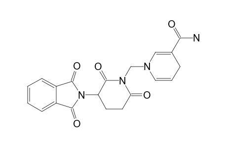 1-[3-(1,3-DIHYDRO-1,3-DIOXO-2H-ISOINDOLE-2-YL)-2,6-DIOXO-PIPERIDINE-1-YL-METHYL]-1,4-DIHYDROPYRIDINE-3-CARBOXYLIC-ACID-AMIDE