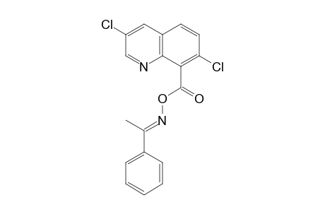 Ethanone, 1-phenyl-, O-[(3,7-dichloro-8-quinolinyl)carbonyl]oxime, (E)-