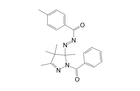 1H-Pyrazole, 1-benzoyl-4,5-dihydro-3,4,4,5-tetramethyl-5-[(4-methylbenzoyl)azo]-
