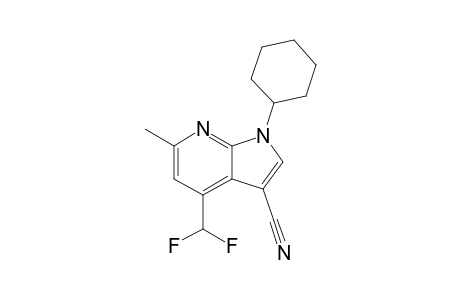 1-Cyclohexyl-4-(difluoromethyl)-6-methyl-1H-pyrrolo[2,3-b]pyridine-3-carbonitrile