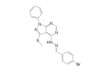 4-[2-(4-Bromobenzylidene)hydrazinyl]-3-(methylsulfanyl)-1-phenyl-1H-pyrazolo[3,4-d]pyrimidine