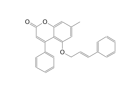 7-methyl-4-phenyl-5-{[(2E)-3-phenyl-2-propenyl]oxy}-2H-chromen-2-one