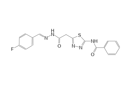 N-(5-{2-[(2E)-2-(4-fluorobenzylidene)hydrazino]-2-oxoethyl}-1,3,4-thiadiazol-2-yl)benzamide