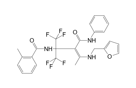(2Z)-3-[(furan-2-ylmethyl)amino]-2-{1,1,1,3,3,3-hexafluoro-2-[(2-methylphenyl)formamido]propan-2-yl}-N-phenylbut-2-enamide