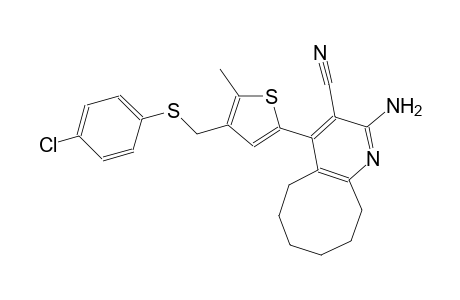 2-amino-4-(4-{[(4-chlorophenyl)sulfanyl]methyl}-5-methyl-2-thienyl)-5,6,7,8,9,10-hexahydrocycloocta[b]pyridine-3-carbonitrile