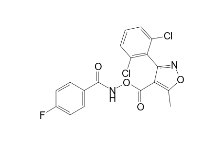 O-{[3-(2,6-dichlorophenyl)-5-methyl-4-isoxazolyl]carbonyl}-N-(p-fluorobenzoyl)hydroxylamine