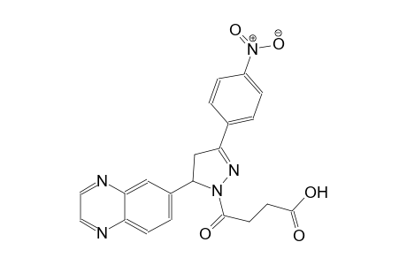 1H-pyrazole-1-butanoic acid, 4,5-dihydro-3-(4-nitrophenyl)-gamma-oxo-5-(6-quinoxalinyl)-