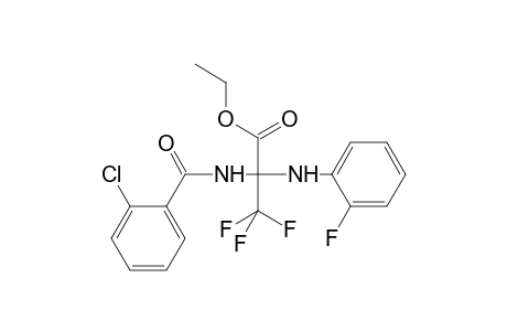 Propanoic acid, 2-[(2-chlorobenzoyl)amino]-3,3,3-trifluoro-2-[(2-fluorophenyl)amino]-, ethyl ester