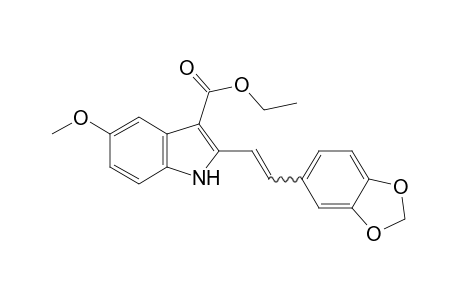 5-methoxy-2-[3,4-(methylenedioxy)styryl]indole-3-carboxylic acid, ethyl ester