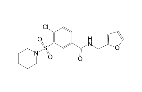 benzamide, 4-chloro-N-(2-furanylmethyl)-3-(1-piperidinylsulfonyl)-
