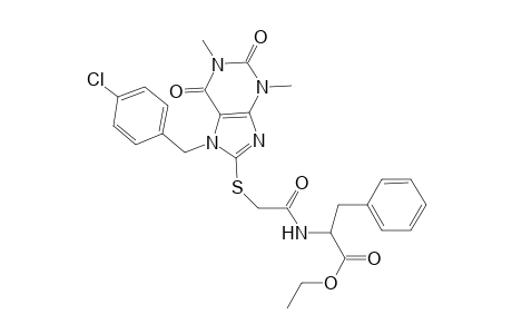 2-[[2-[[7-(4-chlorobenzyl)-2,6-diketo-1,3-dimethyl-purin-8-yl]thio]acetyl]amino]-3-phenyl-propionic acid ethyl ester