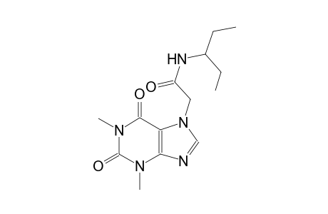 2-(1,3-dimethyl-2,6-dioxo-1,2,3,6-tetrahydro-7H-purin-7-yl)-N-(1-ethylpropyl)acetamide