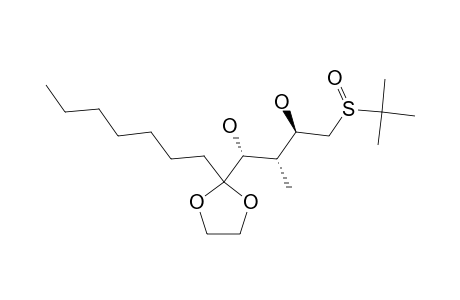 (+)-(2R,3R,4R,R(S))-1-(TERT.-BUTYLSULFINYL)-5,5-ETHYLENEDIOXY-3-METHYLDODECANE-2,4-DIOL