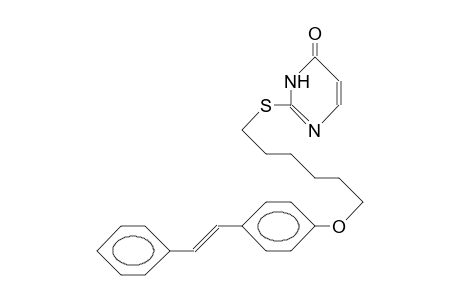 2-(E)-(Stilbenyloxy-hexylthio)-4(3H)-pyrimidinone