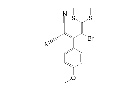 2-[2-bromo-1-(4-methoxyphenyl)-3,3-bis(methylthio)prop-2-enylidene]malononitrile