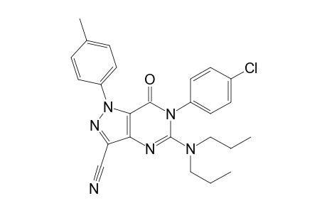 6-(4-Chlorophenyl)-3-cyano-5-dipropylamino-1-p-tolyl-1H-pyrazolo[4,3-d]pyrimidin-7(6H)-one