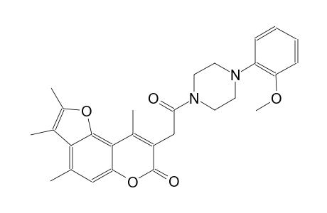 7H-furo[2,3-f][1]benzopyran-7-one, 8-[2-[4-(2-methoxyphenyl)-1-piperazinyl]-2-oxoethyl]-2,3,4,9-tetramethyl-