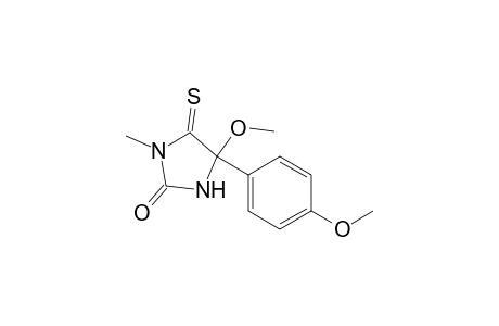 3-Methyl-5-methoxy-5-(p-methoxyphenyl)-tetrahydroimidazole-2-one-4-thione