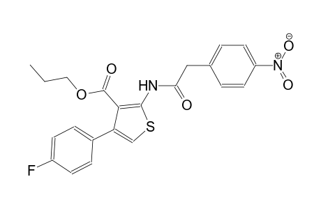 propyl 4-(4-fluorophenyl)-2-{[(4-nitrophenyl)acetyl]amino}-3-thiophenecarboxylate