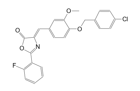 (4Z)-4-{4-[(4-chlorobenzyl)oxy]-3-methoxybenzylidene}-2-(2-fluorophenyl)-1,3-oxazol-5(4H)-one