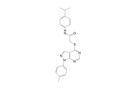 N-(4-isopropylphenyl)-2-{[1-(4-methylphenyl)-1H-pyrazolo[3,4-d]pyrimidin-4-yl]sulfanyl}acetamide