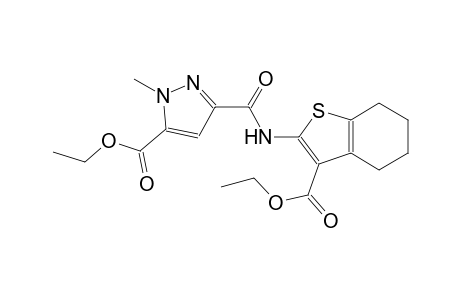 ethyl 3-({[3-(ethoxycarbonyl)-4,5,6,7-tetrahydro-1-benzothien-2-yl]amino}carbonyl)-1-methyl-1H-pyrazole-5-carboxylate