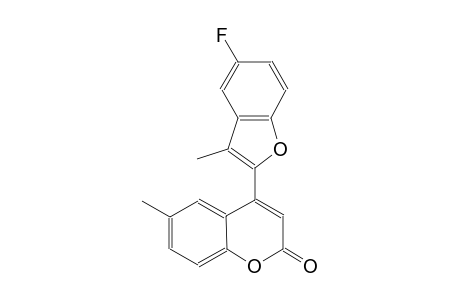 2H-1-benzopyran-2-one, 4-(5-fluoro-3-methyl-2-benzofuranyl)-6-methyl-