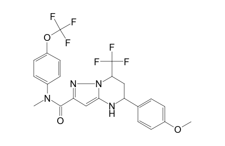 5-(4-Methoxy-phenyl)-7-trifluoromethyl-4,5,6,7-tetrahydro-pyrazolo[1,5-a]pyrimidine-2-carboxylic acid methyl-(4-trifluoromethoxy-phenyl)-amide