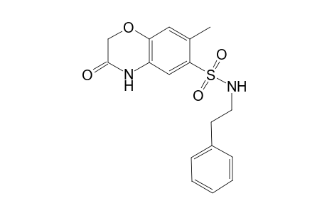 2H-1,4-Benzoxazine-6-sulfonamide, 3,4-dihydro-7-methyl-3-oxo-N-(2-phenylethyl)-