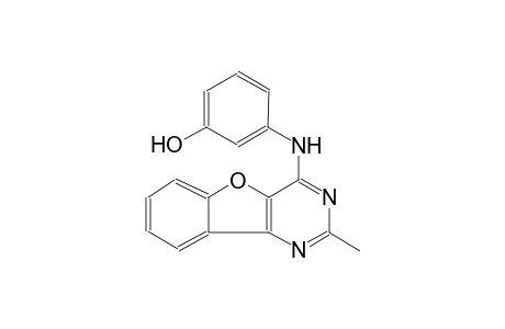 3-[(2-methyl[1]benzofuro[3,2-d]pyrimidin-4-yl)amino]phenol