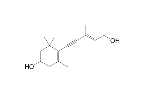 2-(E)-5-((4'R,)-4'-Hydroxy-2',2',6'-trimethylcyclohex-1'-enyl)-3-methyl-2-penten-4-yn-1-ol