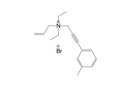 N,N-diethyl-N-[3-(3-methylphenyl)-2-propynyl]-2-propen-1-aminiumbromide